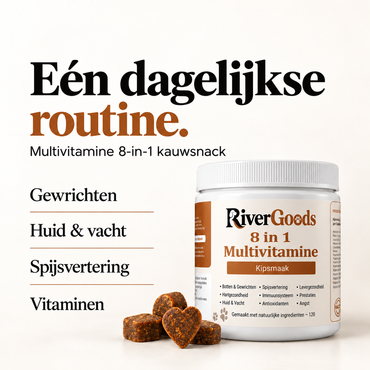 RiverGoods Multivitamine 8-in-1 Kauwsnack