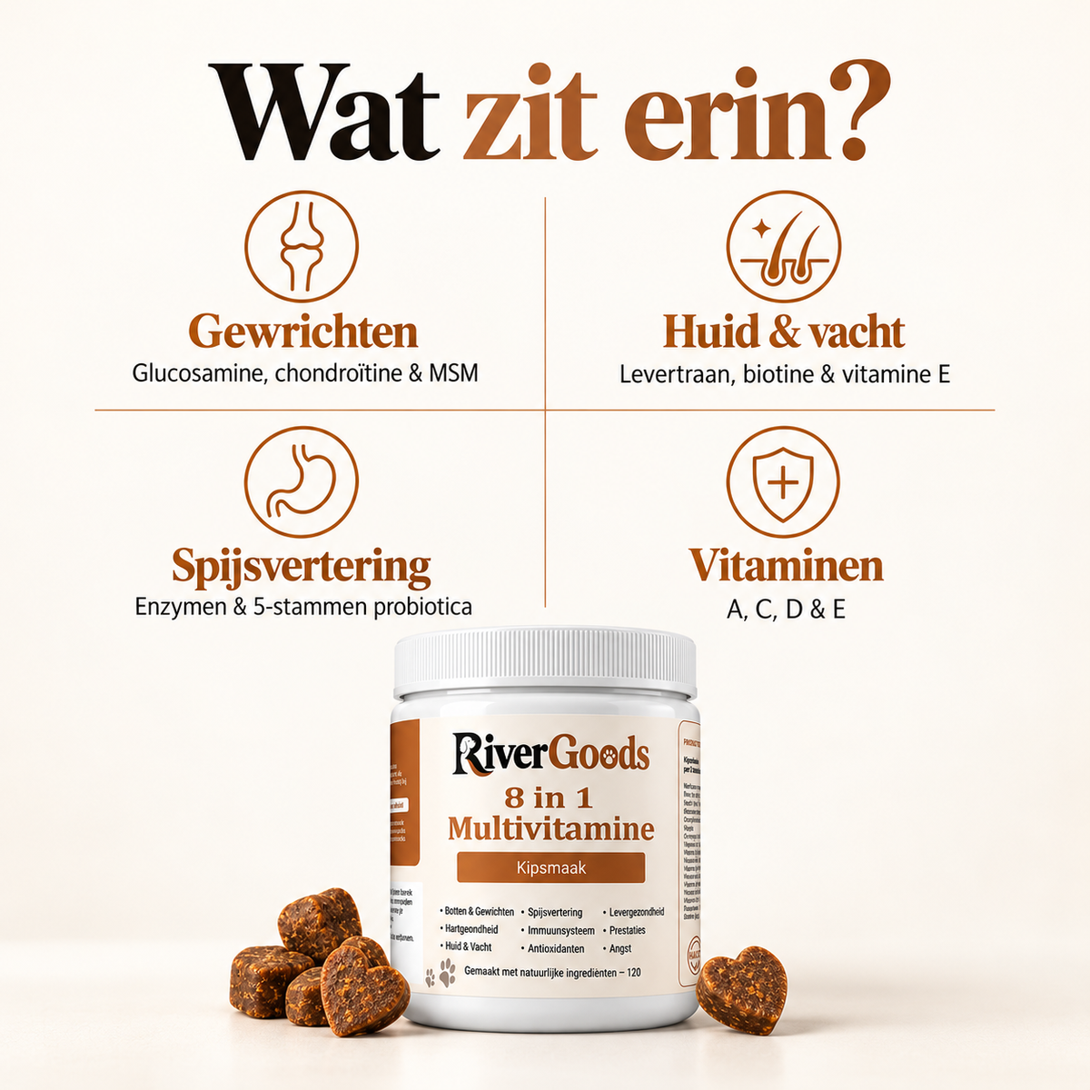 RiverGoods Multivitamine 8-in-1 Kauwsnack