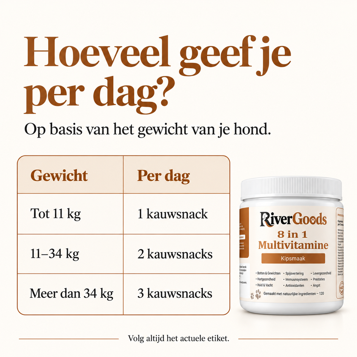 RiverGoods Multivitamine 8-in-1 Kauwsnack