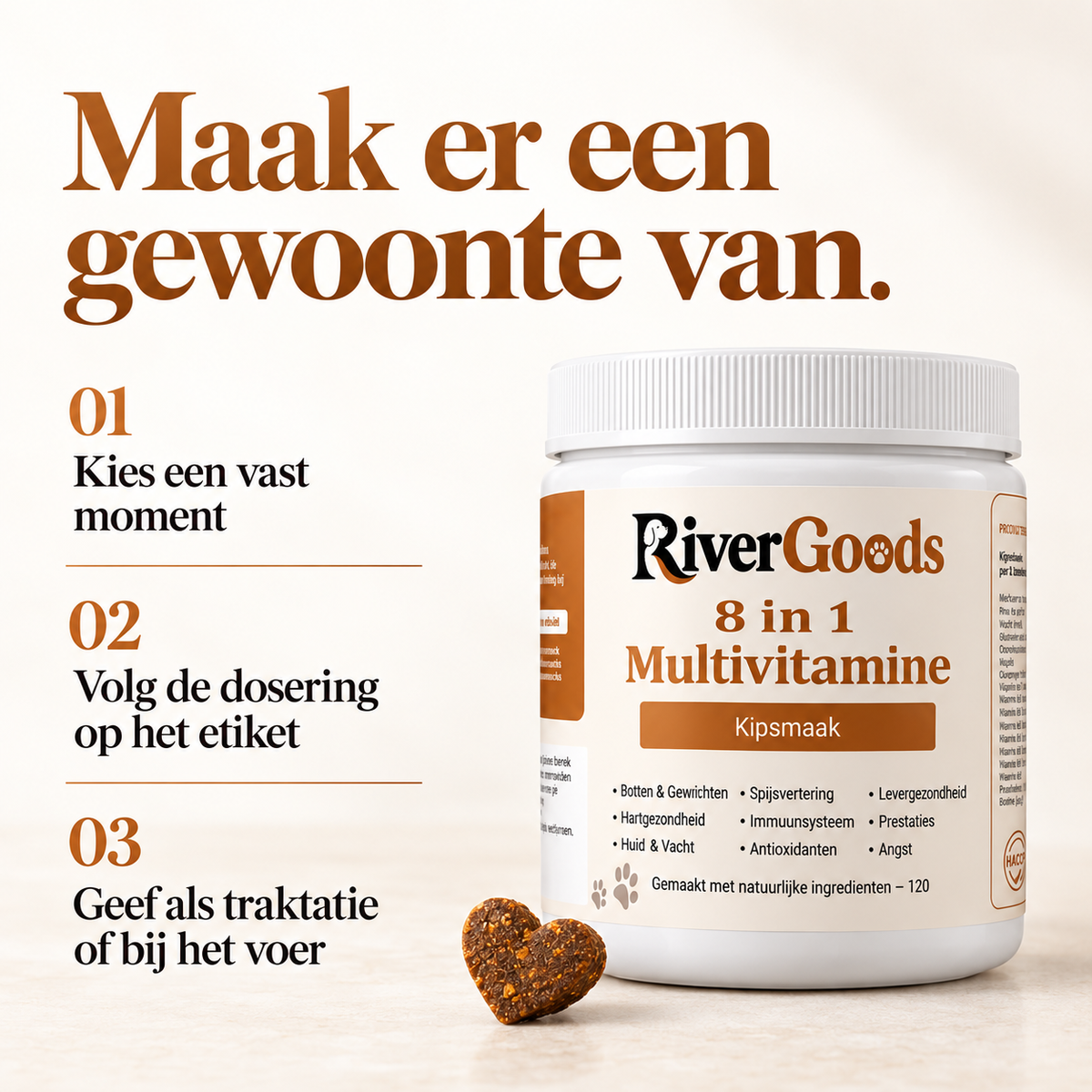 RiverGoods Multivitamine 8-in-1 Kauwsnack